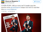 Англичанин предложи брак от корицата на световноизвестно списание