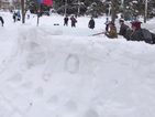 Руснаци построиха 170-метрова снежна крепост