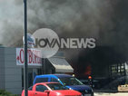 Пожар избухна, след като тир се вряза в бензиностанция (ВИДЕО+СНИМКИ)