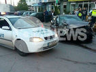 Репортажен автомобил помете три коли във Велико Търново (ВИДЕО+СНИМКИ)
