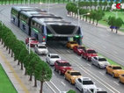 В Китай разработват автобус, който да минава над колите (ВИДЕО)
