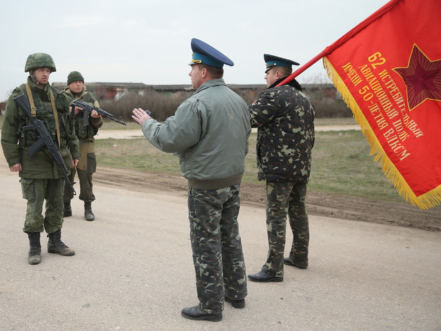 Конфронтацията при Любимовка, Първите изстрели в Крим проехтяха. Снимка: Getty Images