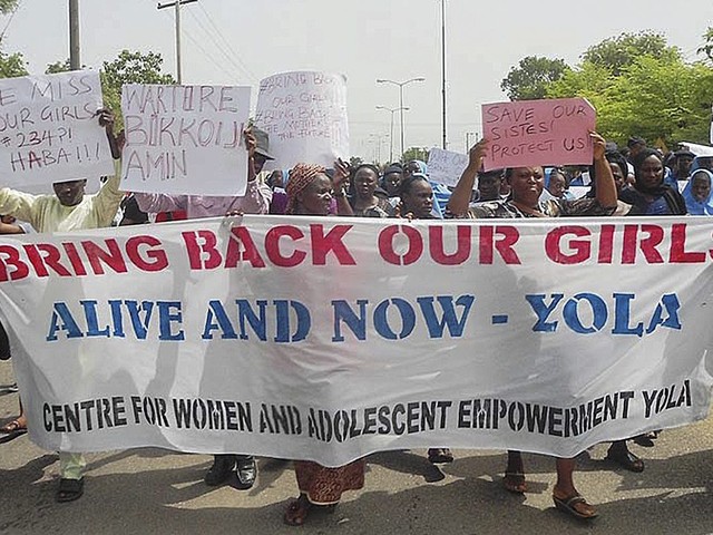 Протест в Нигерия срещу действията на правителството за спасяването на децата. Снимка: БГНЕС