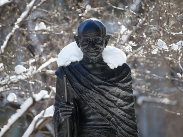 Вече съществуващата статуя на Ганди в Ню Йорк. Снимка: Getty Images