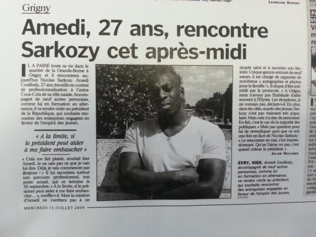 Статията от в. "Паризиен" през 2009 г.