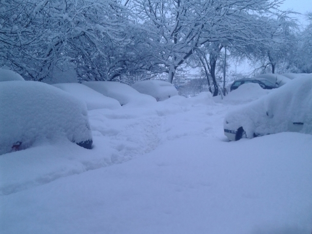 Снегът в Русе