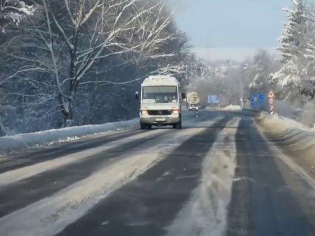 Ледени коловози по пътя Разград - Русе