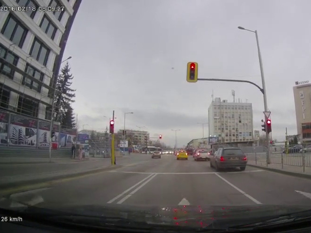 На червен светофар