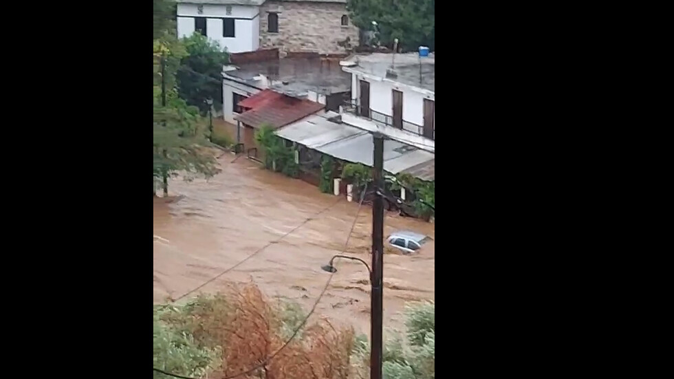 Потоп в село в Гърция, полуостров Пелион, близо до гр.Волос