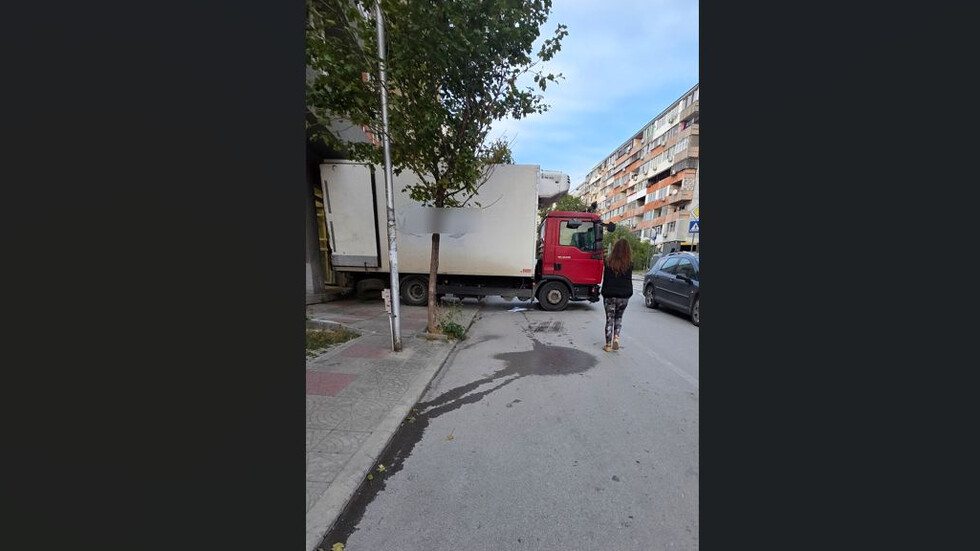 Ежедневно спиране върху тротоара и пътното платно