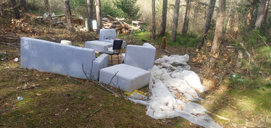 Сметище в гората или дом на емигранти