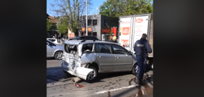 ВЕРИЖЕН СБЛЪСЪК: Два автобуса и пет коли се удариха в София (ВИДЕО)
