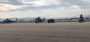 Хеликоптерите и самолетите за парада в готовност (ВИДЕО)