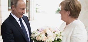 Пресконференция на Меркел и Путин