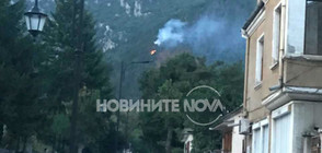 Пожар гори над Карлово (СНИМКИ)
