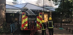 Десетки огнеборци гасят пожар в Лондон (ВИДЕО)