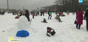 1200 ентусиасти правиха снежни човеци в Москва