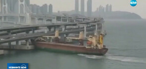 С пиян капитан на борда: Руски кораб се удари в мост в Южна Корея (ВИДЕО)