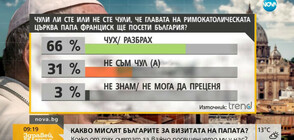 "ТРЕНД": 60% от българите оценяват положително посещението на папа Франциск у нас