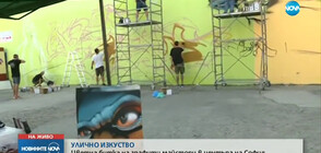 УЛИЧНО ИЗКУСТВО: Цветна битка на графити майстори в центъра на София