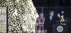 Тръмп и Мелания запалиха светлините на коледното дърво във Вашингтон (ВИДЕО+СНИМКИ)