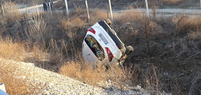 Двама гърци с кола под наем катастрофираха на АМ „Струма” (ВИДЕО+СНИМКИ)