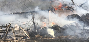 Пожар изпепели овчарник край Казанлък (СНИМКИ)