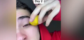 ЗАБАВНО ИЛИ ОПАСНО: Инфлуенсър слага лимон в очите си, за да промени цвета им