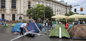 Protesters relocate tent camp as a "gesture of goodwill"