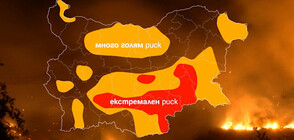 Опасност от пожари в части от страната