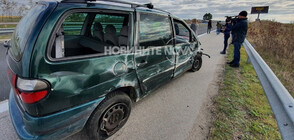Кола в насрещното предизвика катастрофа на магистрала „Марица" (ВИДЕО+СНИМКИ)