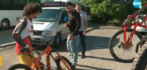 Багажници за велосипеди в автобус от градския транспорт в София