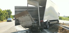 Тежка катастрофа с два камиона на АМ "Тракия" (ВИДЕО)