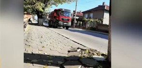 Село в Пловдивско на протест срещу камиони, минаващи по главната улица