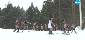„Пълен абсурд”: Плувен отбор кара ски по бански при минусови температури