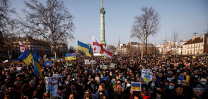 „Не на войната в Европа“ скандираха повече от 40 000 демонстранти във Франция