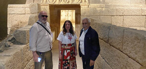 Herro Mustafa attended the unveiling of the newly renovated Thracian Tomb near Sveshtar