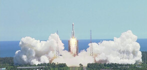 Кадри от ракетната площадка: Китай изстреля втория модул от космическата си станция (ВИДЕО)
