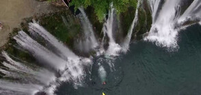 Ентусиасти се включиха в ежегодна надпревара по скокове от водопад (ВИДЕО)