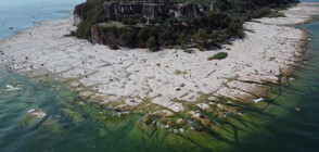 След невиждана суша:Плаж се появи в най-голямото езеро в Италия (ВИДЕО)