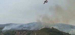 Самолети и хеликоптери се включиха в борбата с пожар в Италия (ВИДЕО)