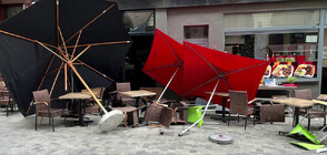 Шофьор на микробус се вряза в тераса на кафене в Брюксел (ВИДЕО)