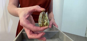 Продават на търг един от най-големите жълти диаманти в света (ВИДЕО)