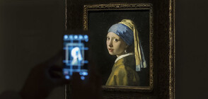 Активист си залепи главата за картината „Момичето с перлената обица”