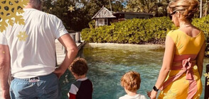 Ричард Гиър на семейна ваканция с малките си деца (ВИДЕО)
