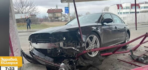 Кола се вряза в магазин за авточасти в София (ВИДЕО)