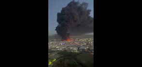 Голям пожар в индустриалната зона на Тихуана (ВИДЕО)
