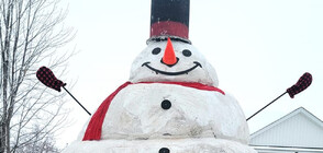 Огромен 10-метров снежен човек събира погледите в Минесота