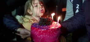 Рожден ден сред руините: Торта за 5–годишно момиченце, оцеляло при трусовете в Турция (ВИДЕО)