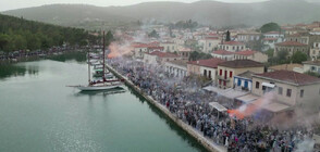 "Брашнени войни" обхванаха централна Гърция (ВИДЕО)